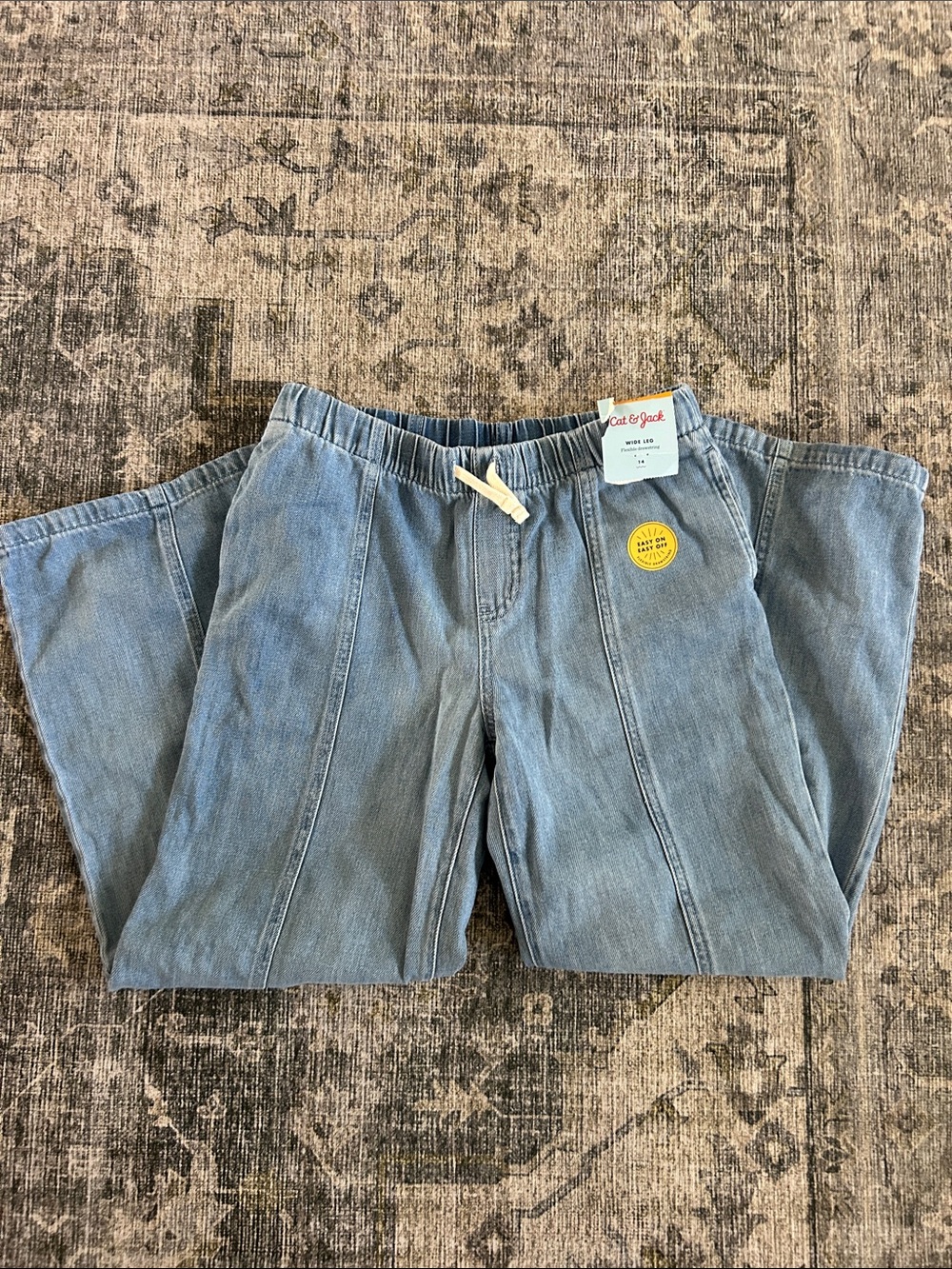 Cat & Jack  Wide-Leg Drawstring Jeans